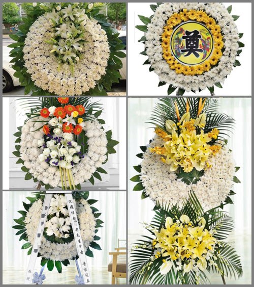 上海崇明区庙镇爱民村花圈速递